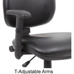 Comfort Leather Faced Draughtsman Chair 21 Comfort Leather Faced Draughtsman Chair -Office Furniture 071464