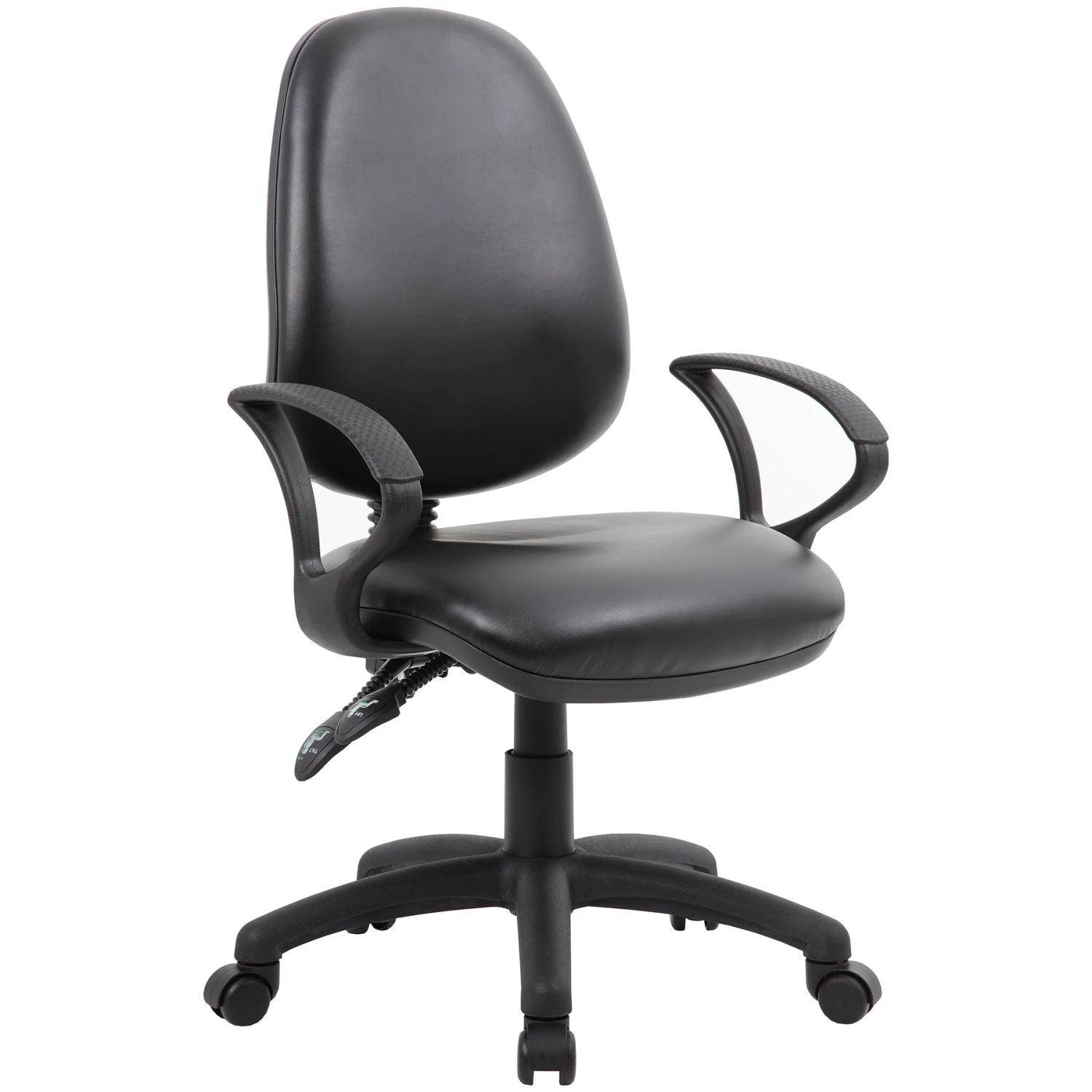 Comfort 2-Lever Leather Operator Chairs 4 Comfort 2-Lever Leather Operator Chairs - Image 2