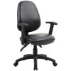 Comfort 3-Lever Leather Operator Chairs -Office Furniture 072761