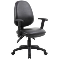 Comfort 3-Lever Leather Operator Chairs