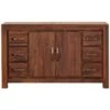 Fernhurst Solid Walnut Six Drawer Sideboard -Office Furniture 073012
