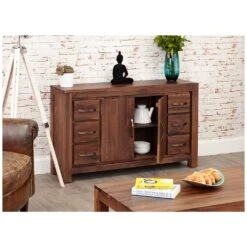 Fernhurst Solid Walnut Six Drawer Sideboard 8 Fernhurst Solid Walnut Six Drawer Sideboard -Office Furniture 073013