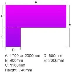 Gardena II Panel End Rectangular Desks With Return Desk -Office Furniture 073269