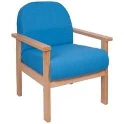 Deluxe Solid Beech Wooden Reception Armchair