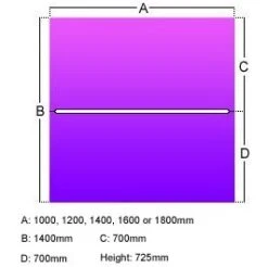 Unity Back To Back Compact Extension Bench Desk -Office Furniture 078185
