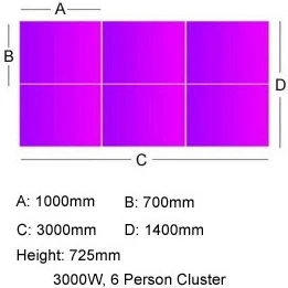 Unity Back To Back 1000W Compact Bench Desks 8 Unity Back To Back 1000W Compact Bench Desks - Image 6
