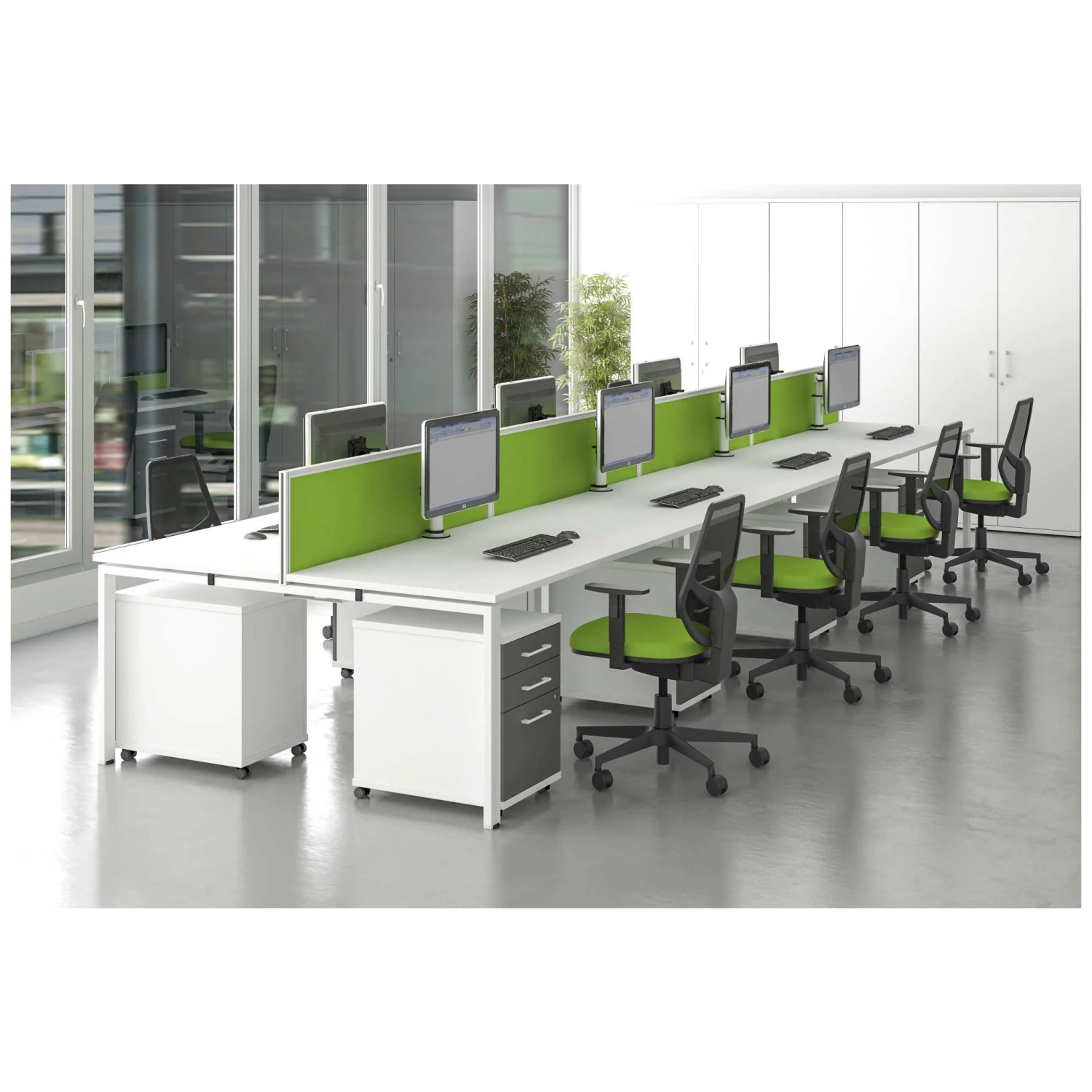 Unity Back To Back 1000W Compact Bench Desks 3 Unity Back To Back 1000W Compact Bench Desks