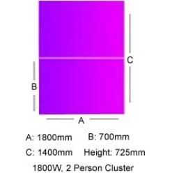 Unity Back To Back 1800W Compact Bench Desks -Office Furniture 078595