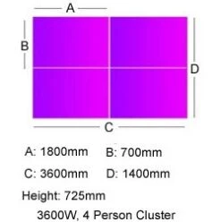 Unity Back To Back 1800W Compact Bench Desks -Office Furniture 078596