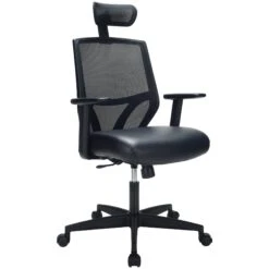 Impact Mesh Office Chair With Pocket Sprung Leather Seat 24 Impact Mesh Office Chair With Pocket Sprung Leather Seat -Office Furniture 084963