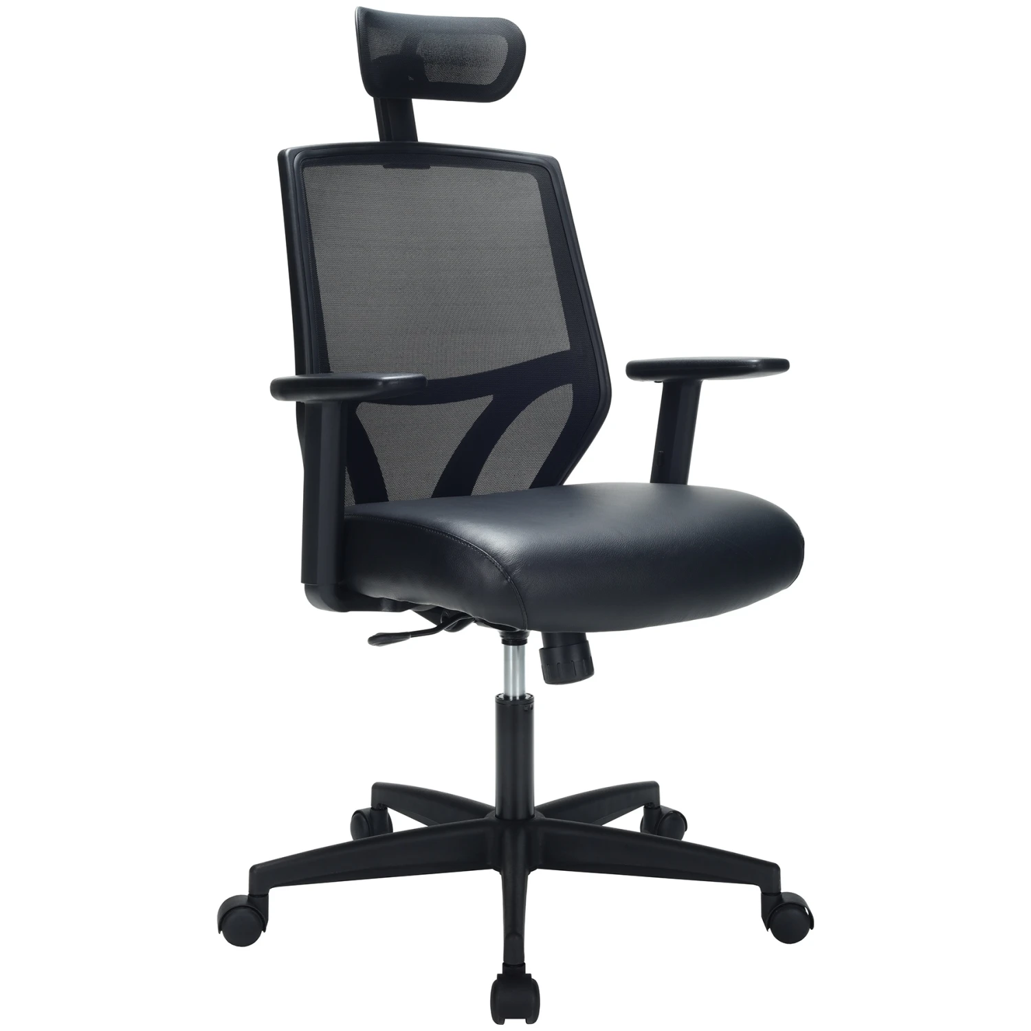 Impact Mesh Office Chair With Pocket Sprung Leather Seat 5 Impact Mesh Office Chair With Pocket Sprung Leather Seat - Image 3