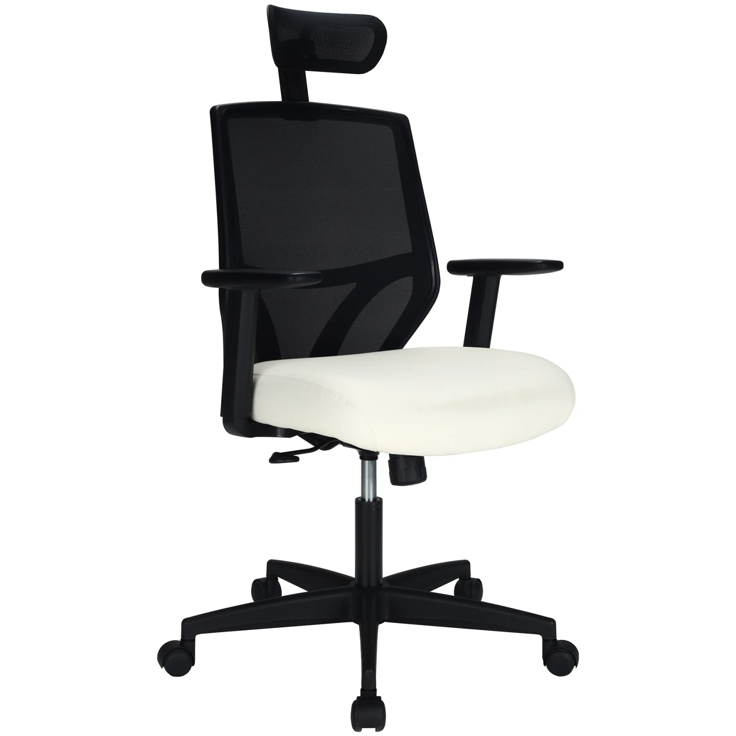 Impact Mesh Office Chair With Pocket Sprung Leather Seat 4 Impact Mesh Office Chair With Pocket Sprung Leather Seat - Image 2