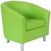NEXT DAY Collage Vinyl Tub Chairs With Metal Legs -Office Furniture 085084