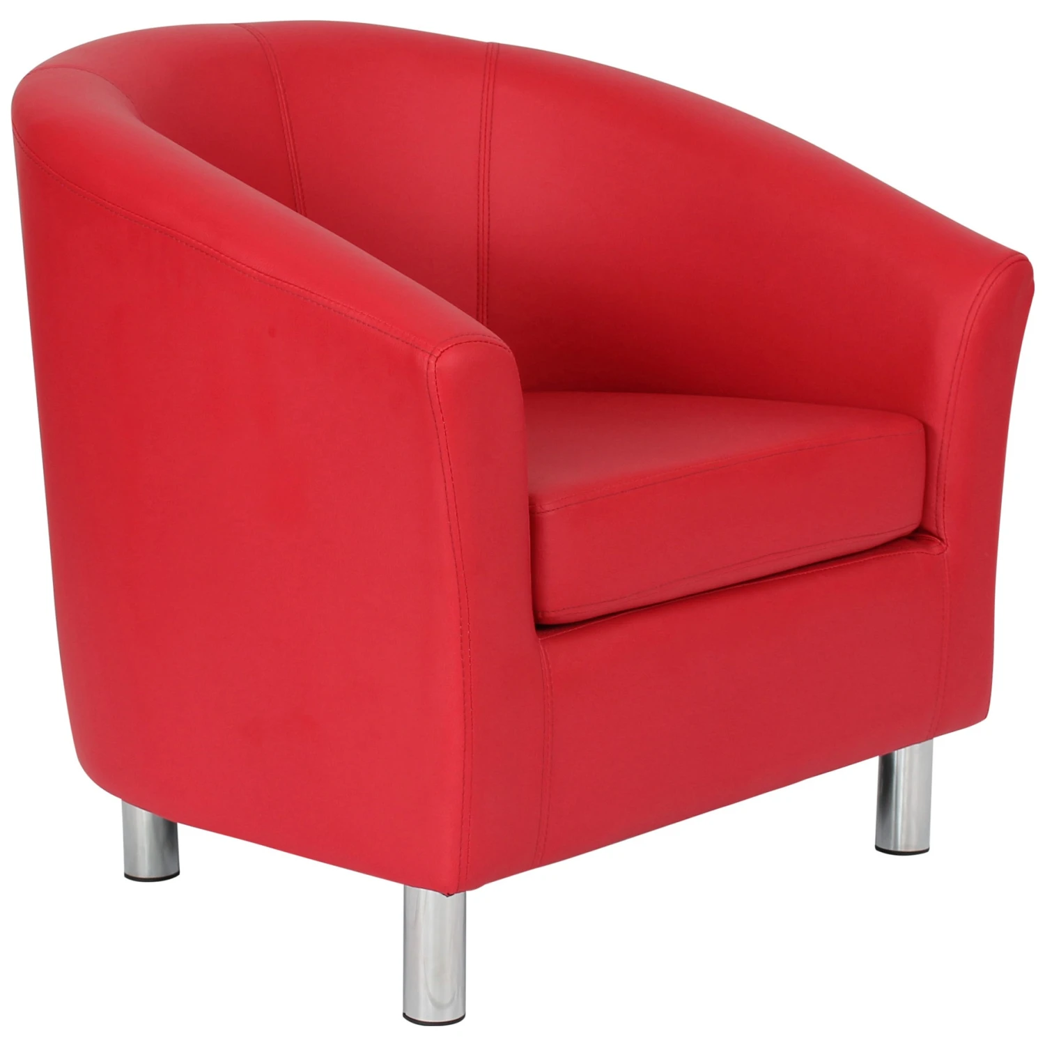 NEXT DAY Collage Vinyl Tub Chairs With Metal Legs 6 NEXT DAY Collage Vinyl Tub Chairs With Metal Legs - Image 4