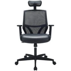 Impact Mesh Office Chair With Pocket Sprung Leather Seat 25 Impact Mesh Office Chair With Pocket Sprung Leather Seat -Office Furniture 085136