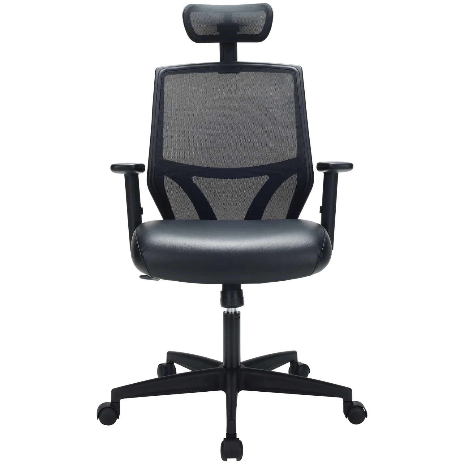 Impact Mesh Office Chair With Pocket Sprung Leather Seat 6 Impact Mesh Office Chair With Pocket Sprung Leather Seat - Image 4