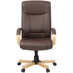 Farnham Executive Brown Leather Manager Chair 8 Farnham Executive Brown Leather Manager Chair -Office Furniture 085526
