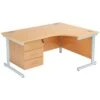 Commerce II Ergonomic Desks With Fixed Pedestal -Office Furniture 086894