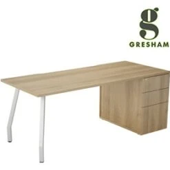 Gresham Script Rectangular Pedestal Desks -Office Furniture 086983