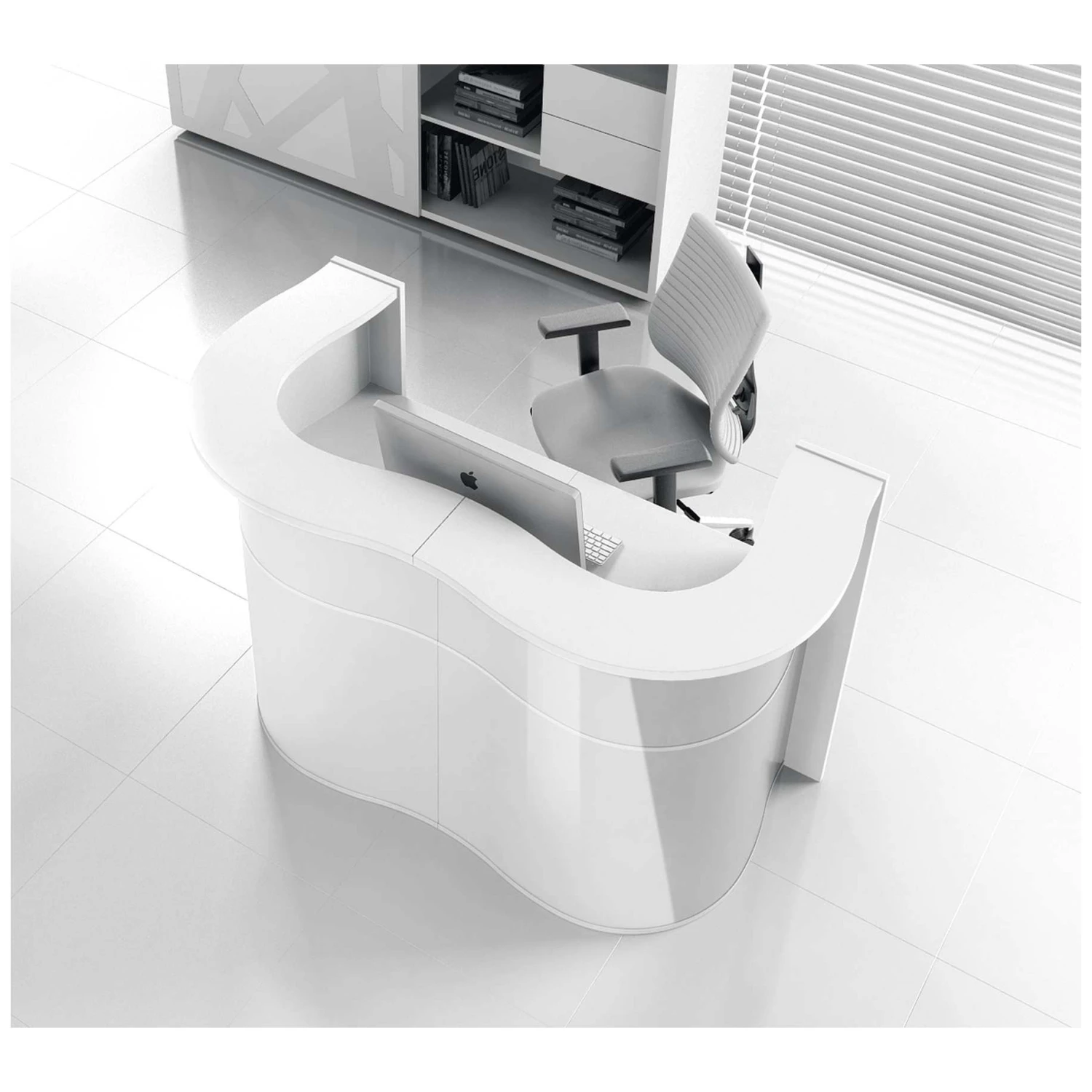 Ripple Compact Reception Desk 3 Ripple Compact Reception Desk