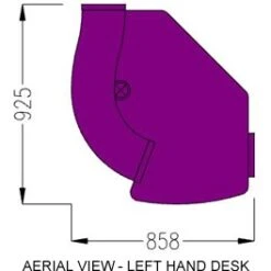 Ripple Compact Mini Reception Desk -Office Furniture 087864