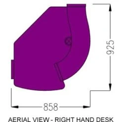 Ripple Compact Mini Reception Desk -Office Furniture 087866
