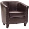 Paisley Bonded Leather Tub Chair -Office Furniture 089246
