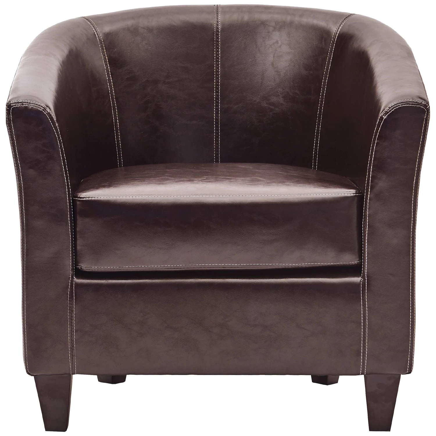 Paisley Bonded Leather Tub Chair 4 Paisley Bonded Leather Tub Chair - Image 2