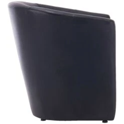 Brighton Black Bonded Leather Tub Chair -Office Furniture 089415