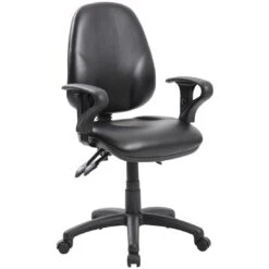 Comfort Ergo 3-Lever Leather Operator Chairs -Office Furniture 089895