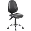 Comfort Ergo 3-Lever Leather Chrome Operator Chairs -Office Furniture 089903