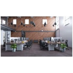 NEXT DAY InterAct Sliding Top Back To Back 4 Person Bench Desk -Office Furniture 089975