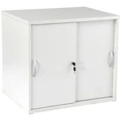 Karbon Desk High Sliding Door Cupboard -Office Furniture 090506