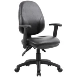 Comfort Ergo 3-Lever Leather Operator Chairs -Office Furniture 090862