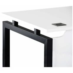 Karbon K4 Rectangular Bench Desk With 3 Drawer Slimline Mobile Metal Pedestal -Office Furniture 091877