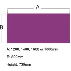 Karbon K4 Rectangular Bench Desk With 3 Drawer Slimline Mobile Metal Pedestal -Office Furniture 091878