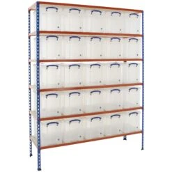 BiG340 Shelving Bay With 25 X 24 Litre Really Useful Boxes