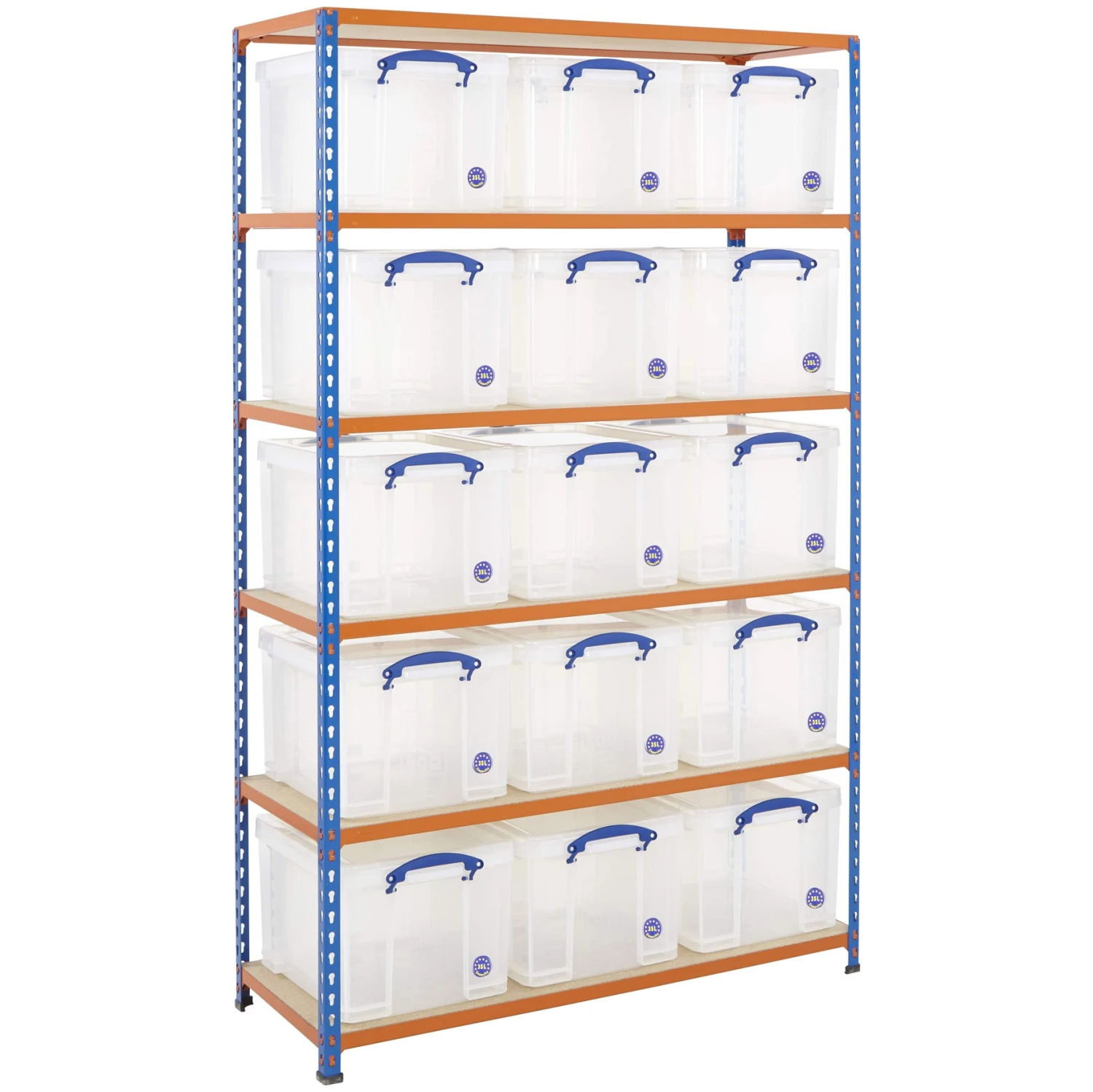 BiG340 Shelving Bay With 15 X 35 Litre Really Useful Boxes 3 BiG340 Shelving Bay With 15 X 35 Litre Really Useful Boxes