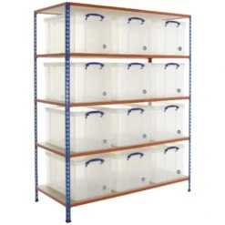 BiG340 Shelving Bay With 12 X 84 Litre Really Useful Boxes