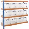 BiG400 Racking Bay With 12 X 48 Litre Really Useful Boxes -Office Furniture 093076