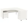 NEXT DAY Vogue White Ergonomic Panel End Desks With Desk High & Mobile Pedestal 1 NEXT DAY Vogue White Ergonomic Panel End Desks With Desk High & Mobile Pedestal -Office Furniture 093871