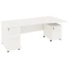 NEXT DAY Vogue White Wave Cantilever Desks With Desk High & Mobile Pedestal 2 NEXT DAY Vogue White Wave Cantilever Desks With Desk High & Mobile Pedestal -Office Furniture 093957