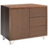 Boss Design Medio Combination Wood Veneer Credenza With Wire Feet -Office Furniture 094298