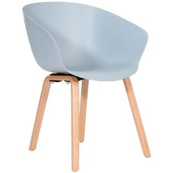 Summit Scoot Polypropylene Wooden Leg Visitor Chair