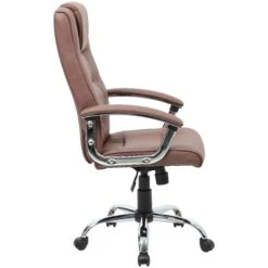 Loughborough Leather Faced Manager Brown -Office Furniture 094837