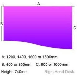 Elite Kassini Wave Desks -Office Furniture 096181