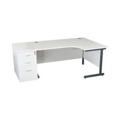 Karbon K1 Ergonomic Cantilever Office Desks With 800D Desk End Pedestal -Office Furniture 099761