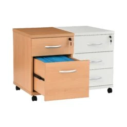 Karbon K3 Ergonomic Deluxe Cantilever Desk With Low Mobile Pedestal -Office Furniture 100241