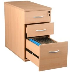 Karbon K2 Ergonomic Panel End Office Desks With 600D Desk End Pedestal -Office Furniture 100387