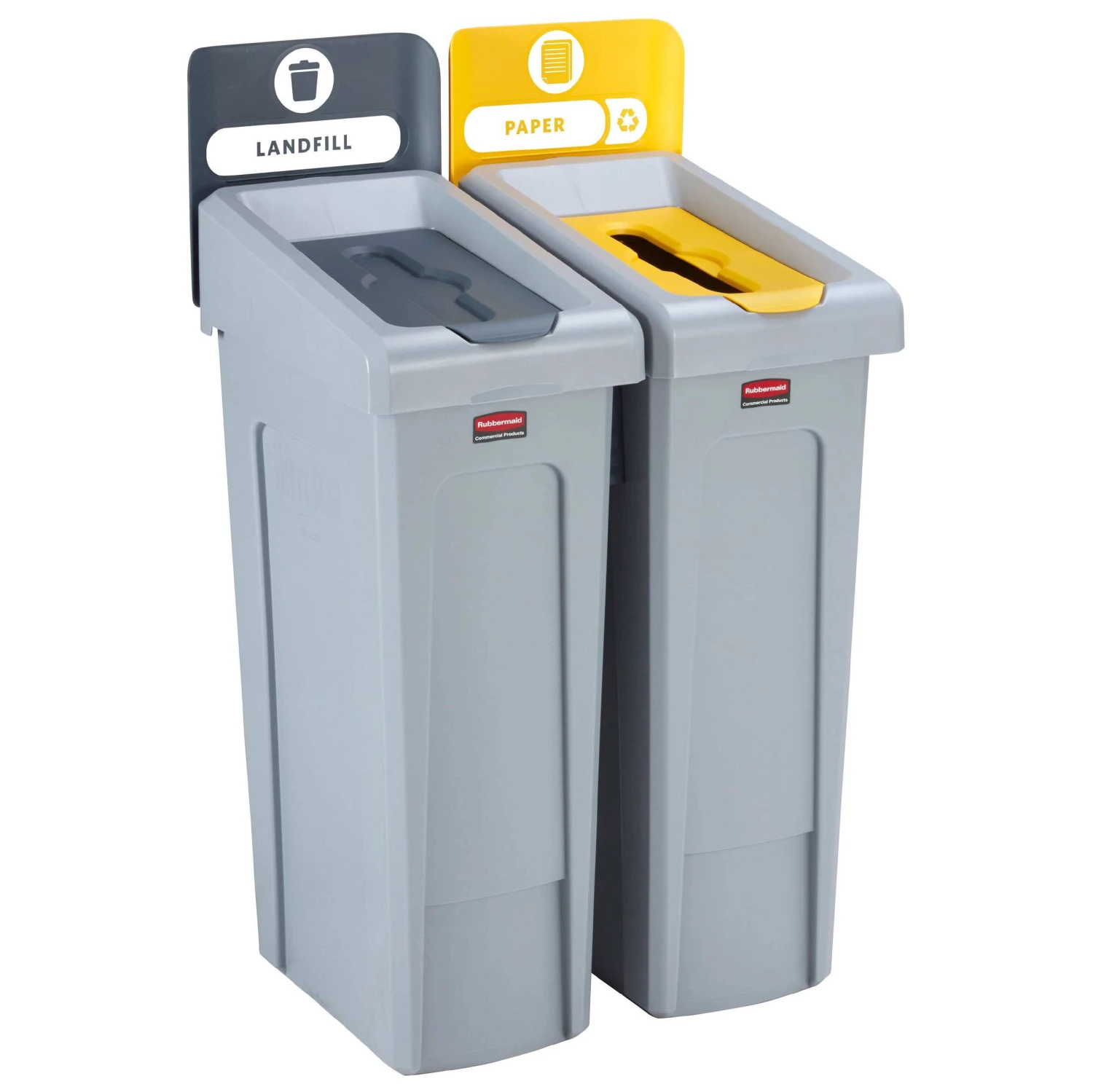 Rubbermaid Slim Jim Recycling Station 2 Stream Bin Kit 7 Rubbermaid Slim Jim Recycling Station 2 Stream Bin Kit - Image 5